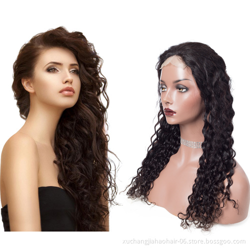 Front 100% Human Virgin Hair Hair Wigs Body Wave Deep Wave Kinky Curly Natural Wave Indian Straight Wholesale 4*4 13*4 Lace Long